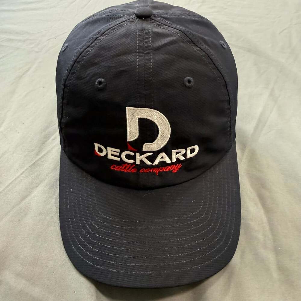 Deckard Cattle Company Embroidered Logo Navy Baseball Cap Hat